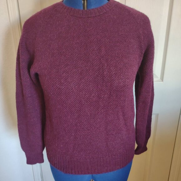 Peruvian Connection Purple Alpaca High-Collar Sweater Handmade Peru - Picture 1 of 10